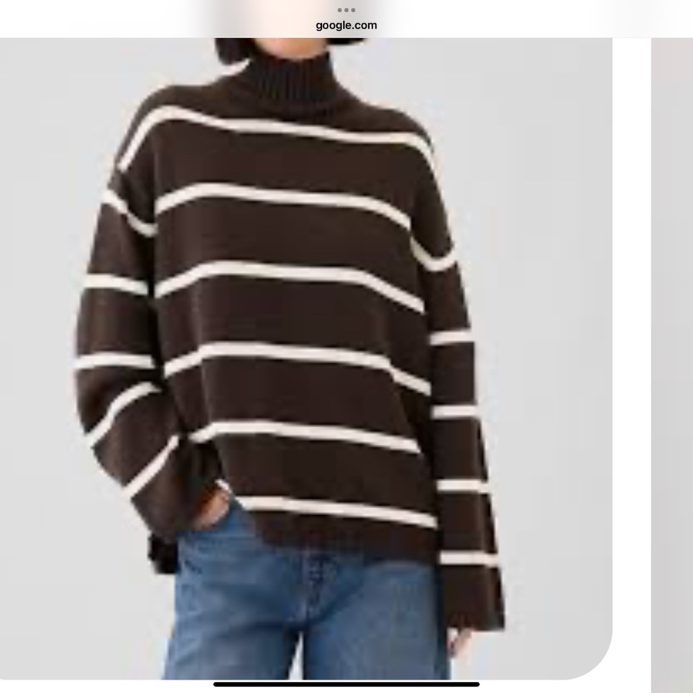 Gap chocolate mock neck sweater chocolate brown